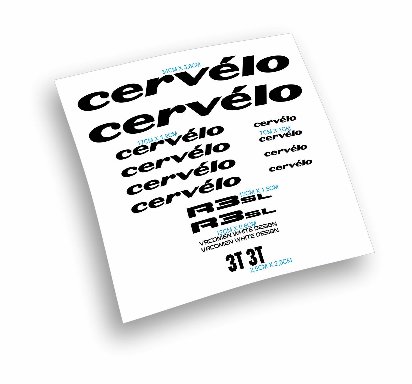 CERVELO R3SL adesivi stickers kit per bdc