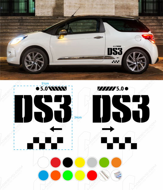 kit adesivi decals Citroen DS3 racing colore personalizzato