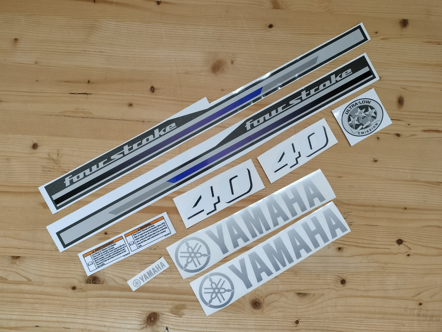 Yamaha Four Stroke 40 HP adesivi sticker motoscafo barca motore fuoribordo