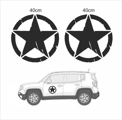 Stella Jeep Renegade adesivi stickers auto colore personalizzato