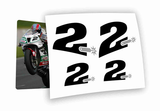 Colin Edwars numero due 2 con sperone honda vtr sbk adesivi