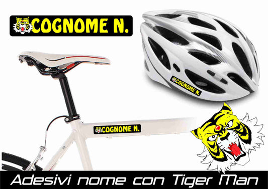 nomi adesivi stickers UOMO TIGRE  (12 pezzi)